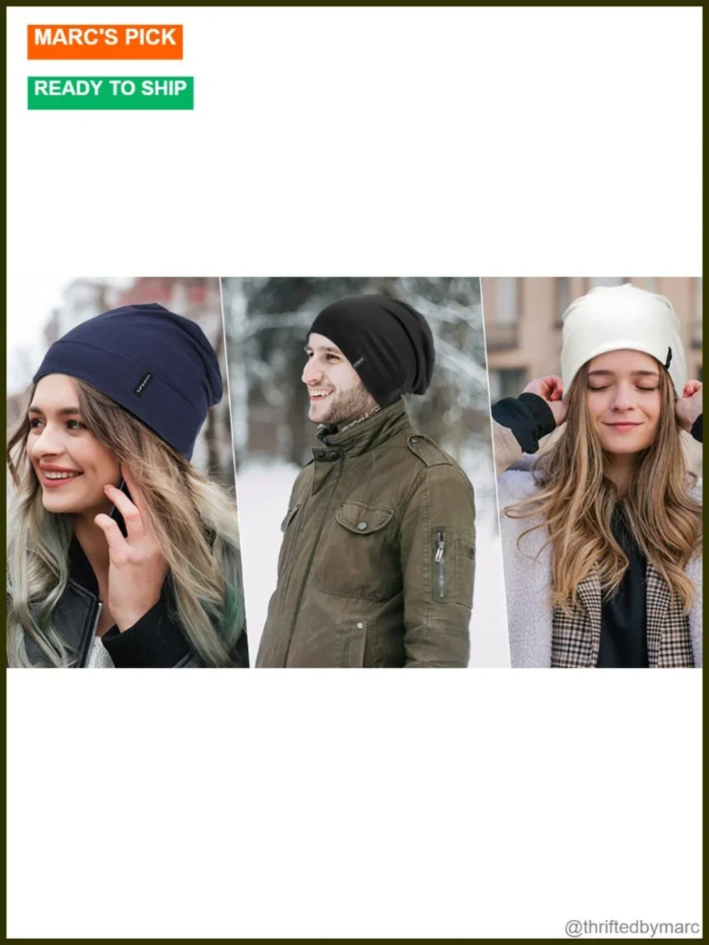 Slouchy Beanie - Soft Cotton Double-Layer Unisex Hat for Daily Wear